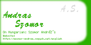 andras szomor business card